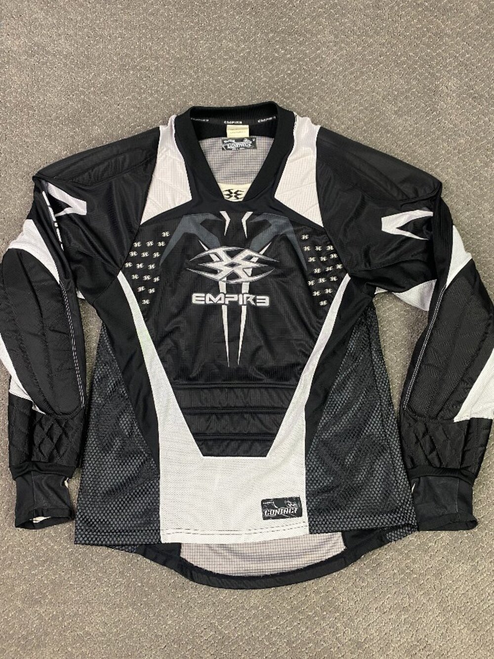 Vintage Empire Contact Paintball Jersey Mens Mediurm Black Padded 90s Y2K